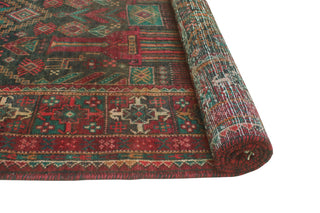 Fine Vintage Distressed Jemila Charcoal/Burgundy Runner, 3'7x8'11