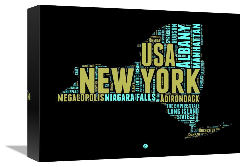 "New York Word Cloud 1" Fine Art Print
