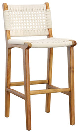 Denise 38" Tall Counter Stool, Natural/ White