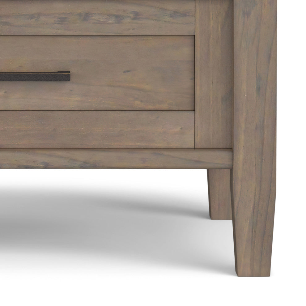 Ela SOLID WOOD End Table, Smoky Brown