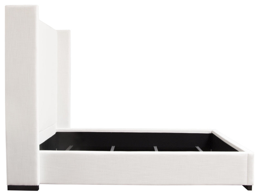 Seattle Queen Bed in White Linen by Diamond Sofa