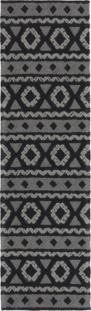 Kaleen Ayrlies Garden Collection AGC01 8''x10'' Charcoal Rug