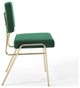 Craft Performance Velvet Dining Side Chair-Gold Green