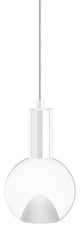 Globe Small 3" Clear Acrylic Single Pendant - White Socket