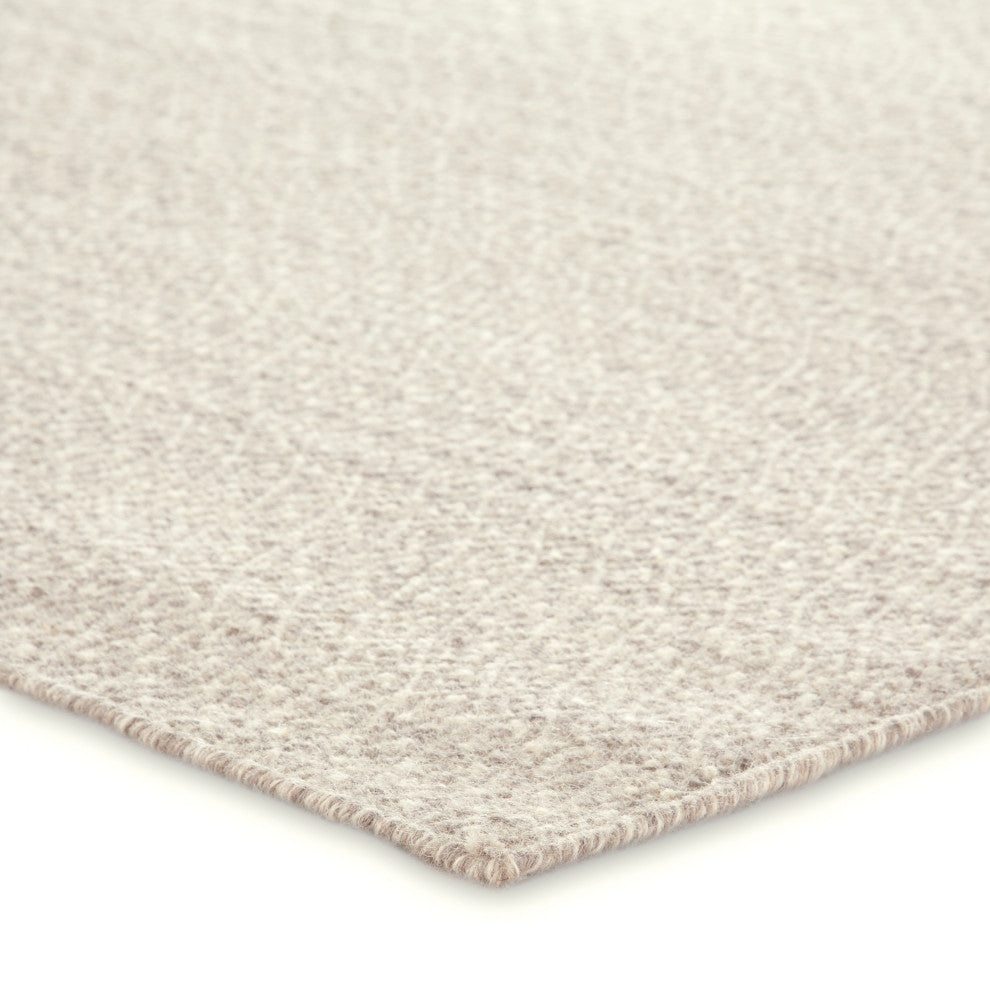 Jaipur Living Eulalia Handmade Geometric Light Gray/ Ivory Area Rug, 7'10"x9'10"