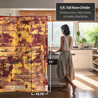 6' Tall Embers Canvas Room Divider