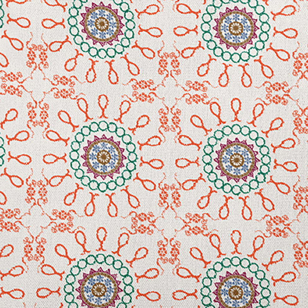 16" x 16" Sun Tile Decorative Indoor Pillow, Bright Orange