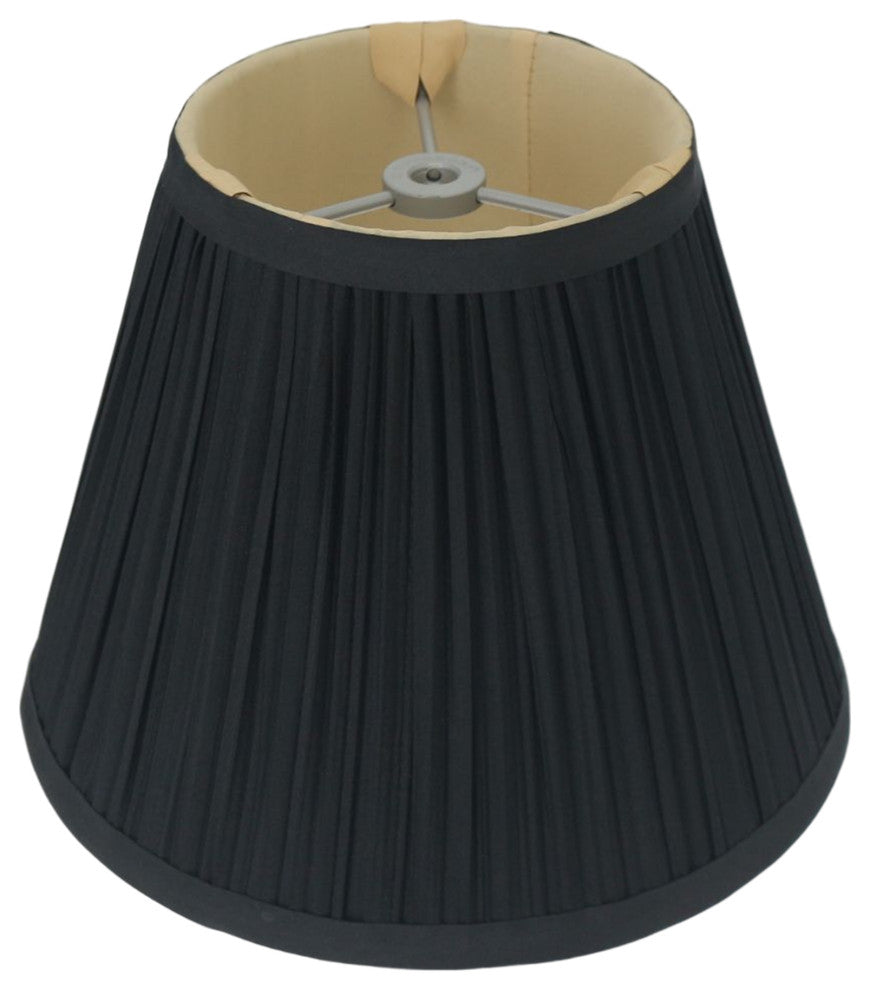Softback Mushroom Pleated Lamp Shade, 5x9x7", Black, Single