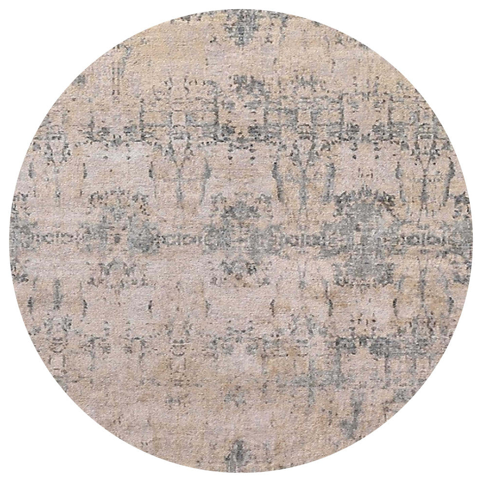 Ahgly Company Indoor Round Mid-Century Modern Area Rugs, 5' Round