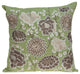 HomeRoots 20" x 7" x 20" Cool Tropical Green Pillow Cover With Down Insert