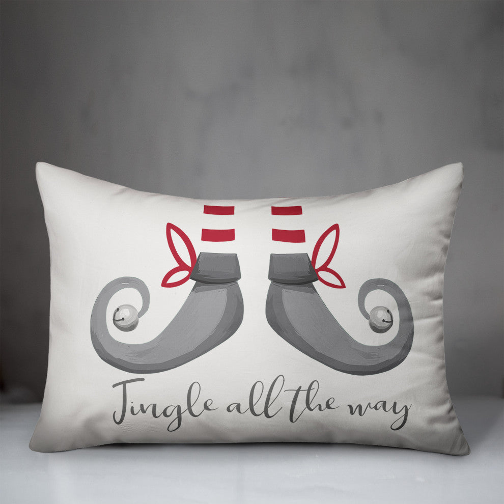 Elf Jingle All The Way 14x20 Spun Poly Pillow