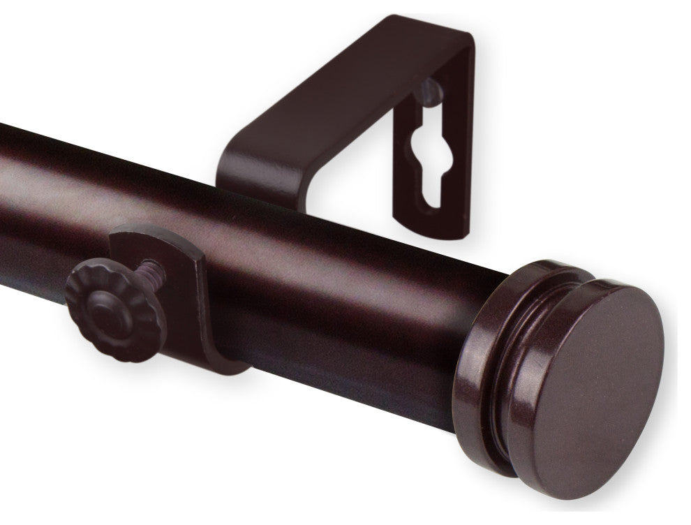 Lid 1" Curtain Rod, Bronze, 66"-120"
