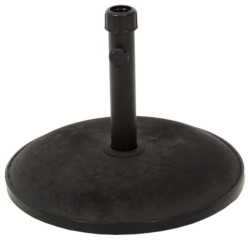 GDF Studio Tulare Outdoor 33 lbs Circular Concrete Umbrella Base, Black