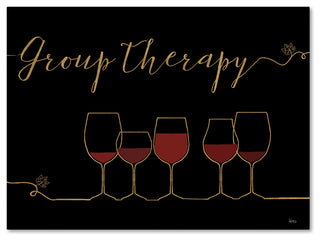 Veronique Charron 'Underlined Wine IX Black' Canvas Art, 47x35