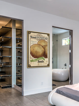 "Seed Packet Potatoes" Painting Print on Canvas