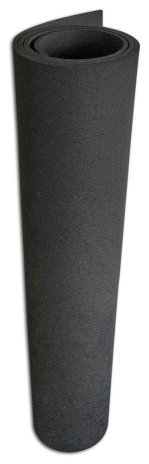 Rubber-Cal "Recycled Rubber Flooring" - 1/4" x 4ft x 8ft rolls - Black