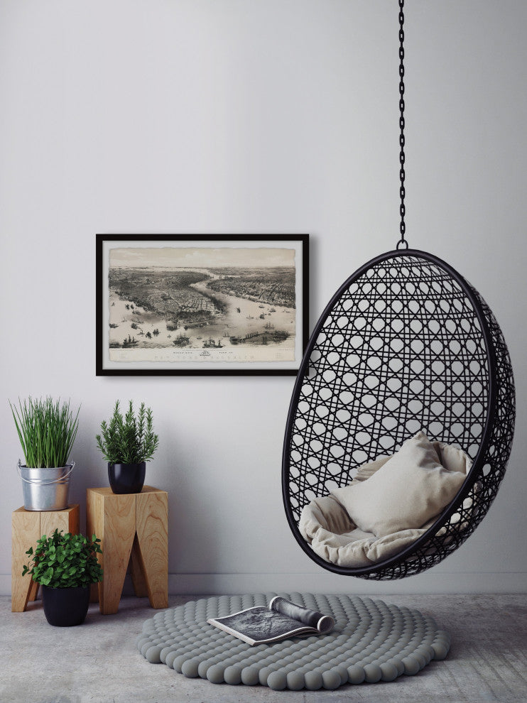 "Atlantic Ocean" Framed Painting Print, 36x24