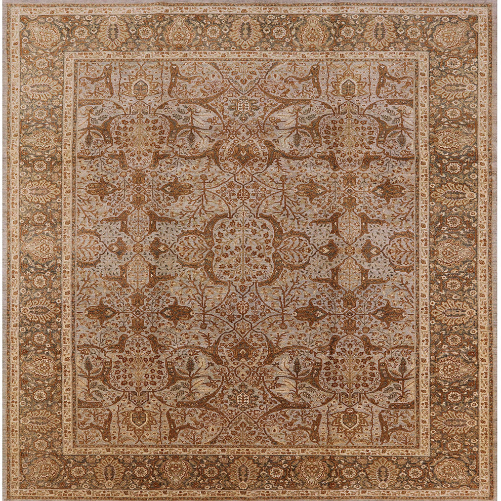 Ahgly Company Indoor Square Mid-Century Modern Area Rugs, 8' Square