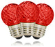 G40 Red Retrofit Bulb, E26 Base, 10 Internal LED Chips