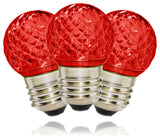 G40 Red Retrofit Bulb, E26 Base, 10 Internal LED Chips