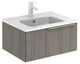 UNIT 24" MIO 1DR Grey Elm/ Sand Handle With Ceramic Top