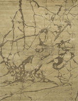 Hand Knotted Hermitage HE-13 Beige/Ash Rug, 7'9"x9'9"