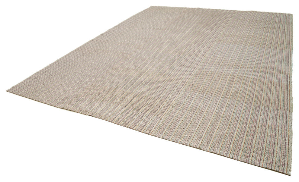 Rug N Carpet - Handmade Turkish 10' 4'' x 13' 4'' Decorative Wool Kilim Rug