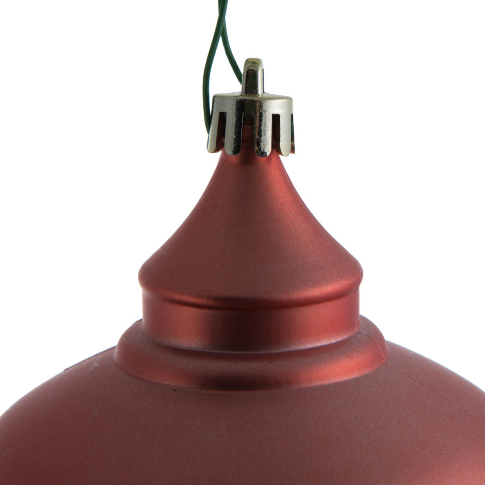 Vickerman N175071D 8" Coral Matte Finial Ornament, Pack of 3