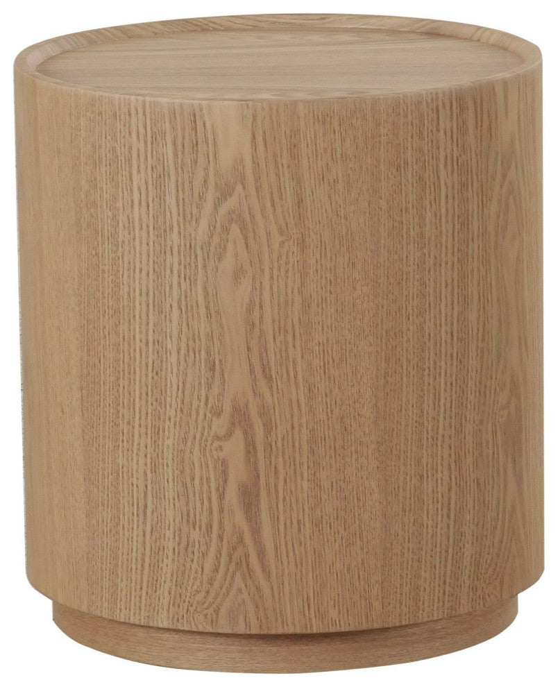 Modrest Quillen Modern Natural Ash Round End Table
