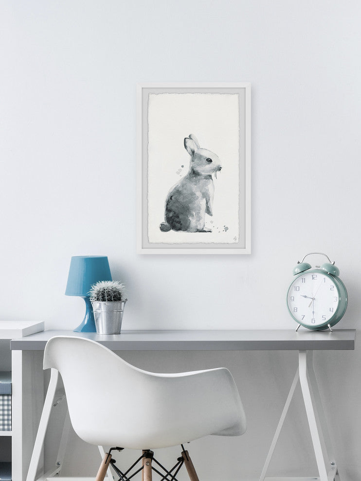 "Melancholy Bunny" Framed Painting Print, 30"x45"