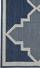 Outdoor Collection Trellis Diamond Rug Geometric Rug, Midnight Blue, 5'3"x7'6"