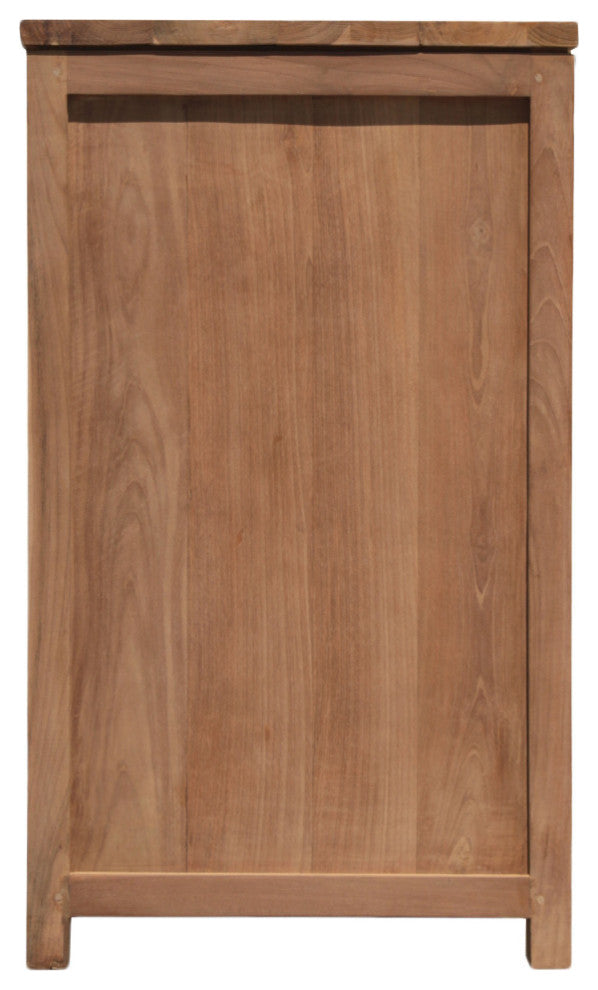 Recycled Teak Wood Valencia Large Bathroom Linen Cabinet With 4 Doors