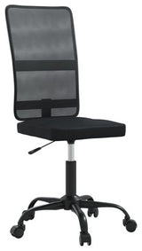 vidaXL Office Chair Adjustable Rolling Computer Desk Chair Black Mesh Fabric