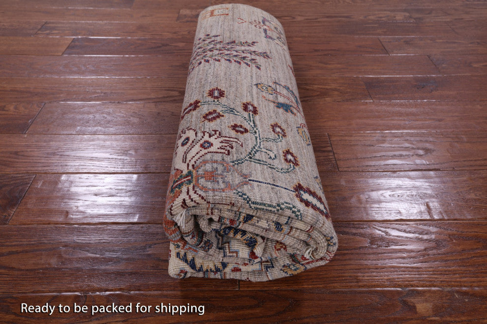 Persian Gabbeh Tribal Hand Knotted Wool Rug 5' 0" X 6' 8" Q10092