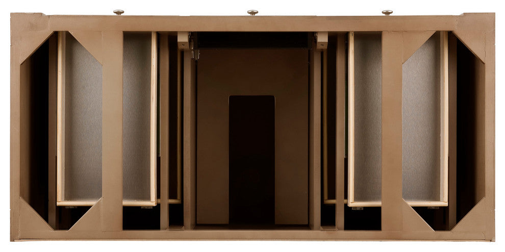 Bristol 48" Single Vanity Whitewashed Walnut, Ethereal Noctis Quartz
