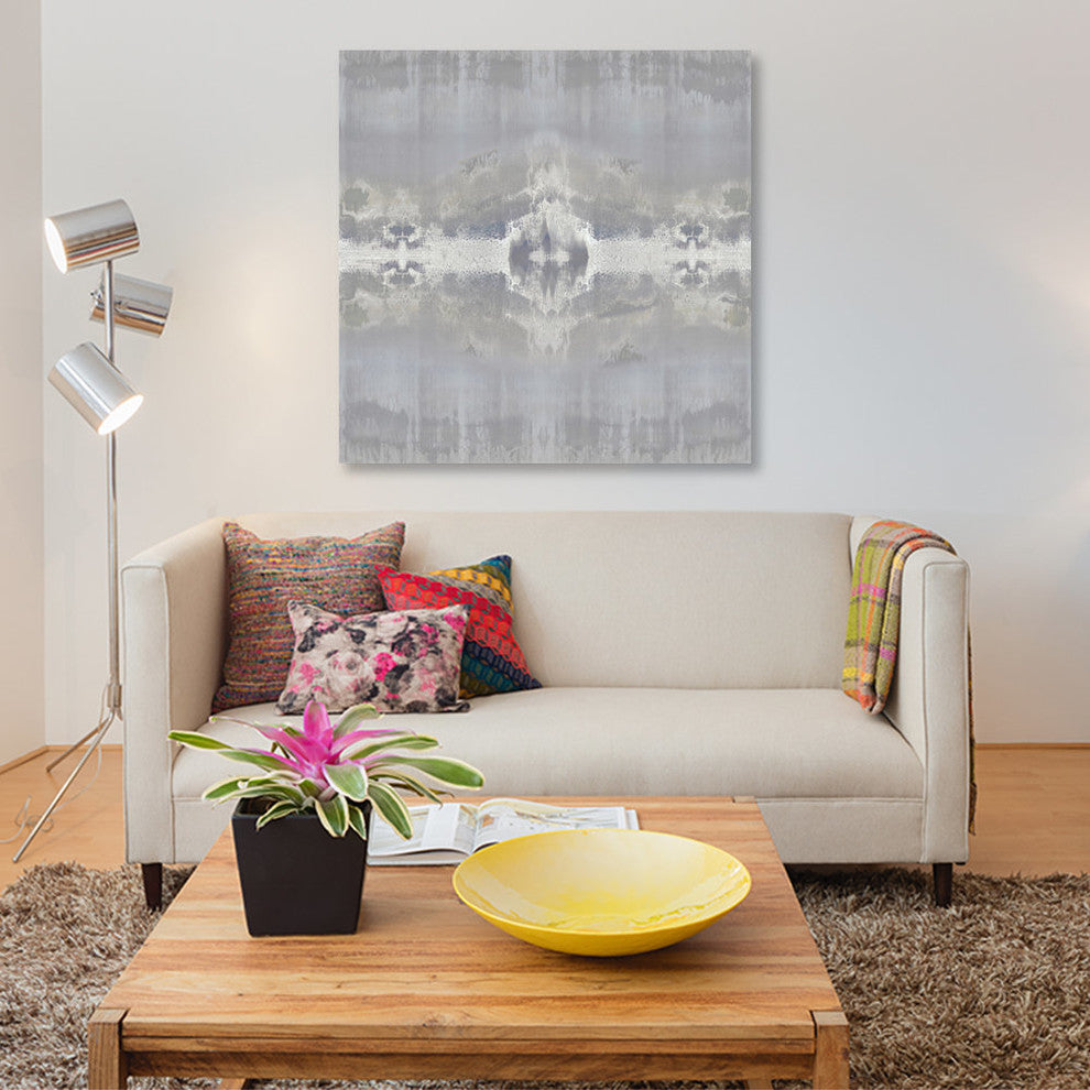 "Entice - Grey" by Ellie Roberts, Canvas Print, 26"x26"