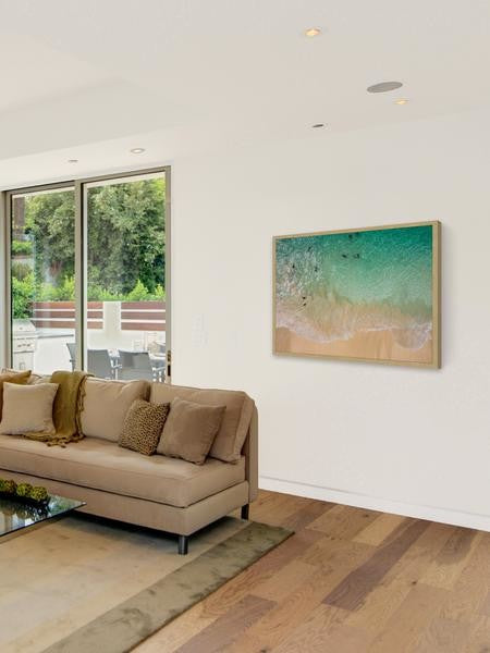 "Splash Near Shore" Framed Painting Print, 30"x20"