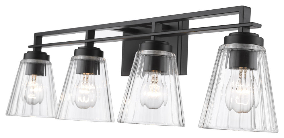 Z-LITE 4-Light Vanity, Matte Black