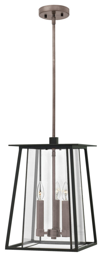 Hinkley Lighting 2102 Walker 3 Light 11-1/2"W Outdoor Pendant - Black