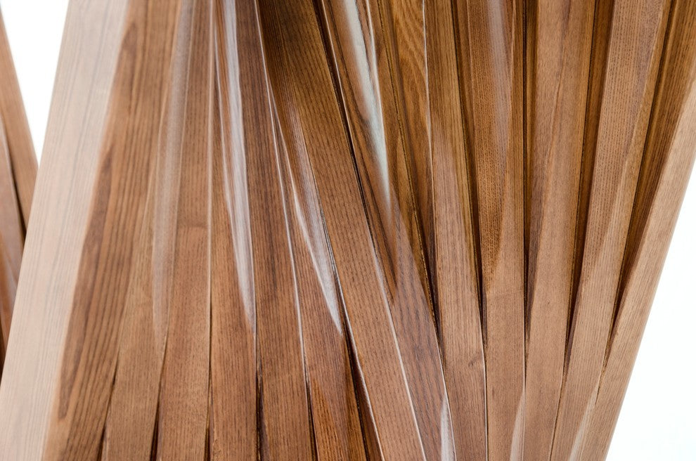 Modrest Corbin Modern Walnut and Glass Dining Table