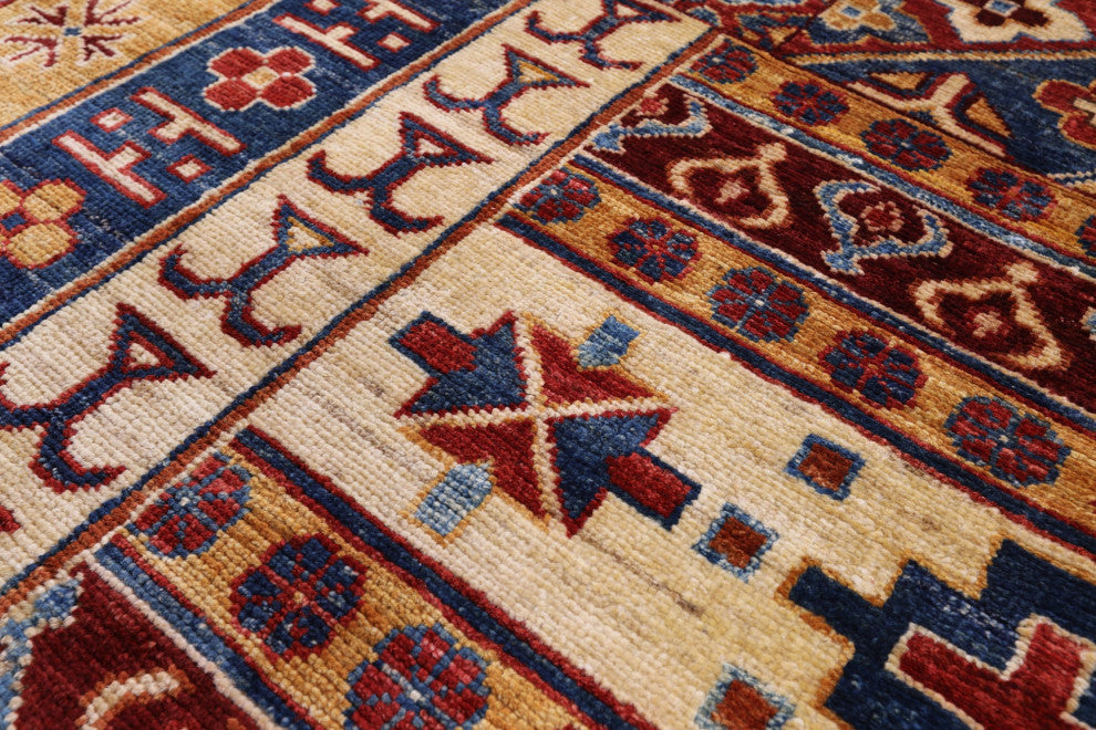 Super Kazak Hand-Knotted Wool Rug 5' 4" X 7' 10" Q11093