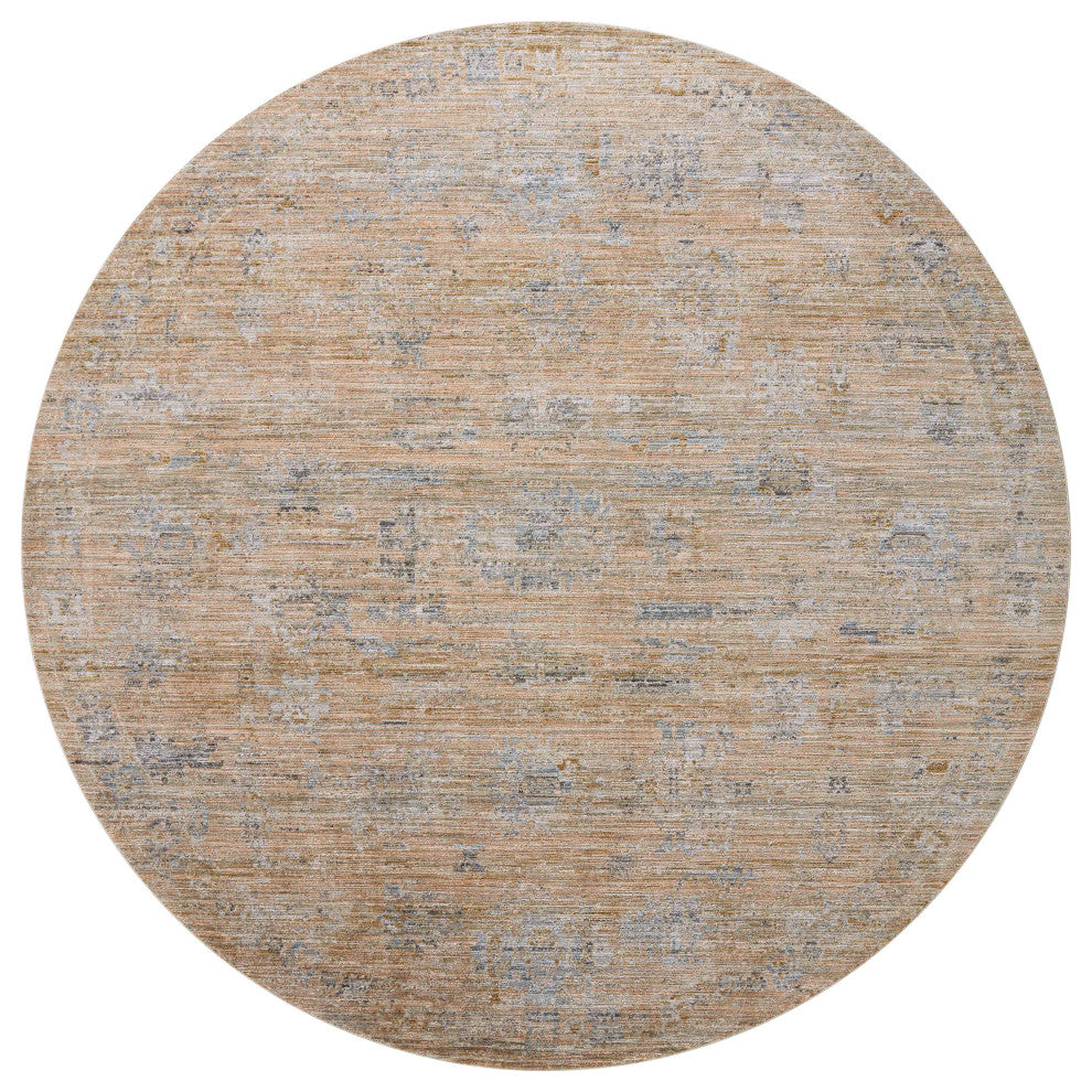Jean Stoffer x Loloi Katherine Copper / Steel 5'-3" x 5'-3" Round Accent Rug