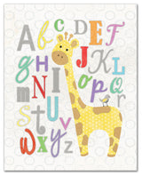 Alphabet Giraffe 16x20 Canvas Wall Art