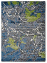 MACHINE MADE HEATSET POLYPROPYLENE AREA RUGS -Multicolor,Floral Design, [Rectangle] 4'4''x6'4''