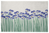 Field of Pansies Rug, Purple, 3'x5'