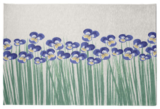Field of Pansies Rug, Purple, 3'x5'