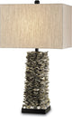 Nature Inspired Villamare Table Lamp 1-Light, Natural/Satin Black