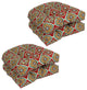 19" U-Shaped Patterned Tufted Dining Chair Cushions, Set of 4, Adonis Jewel