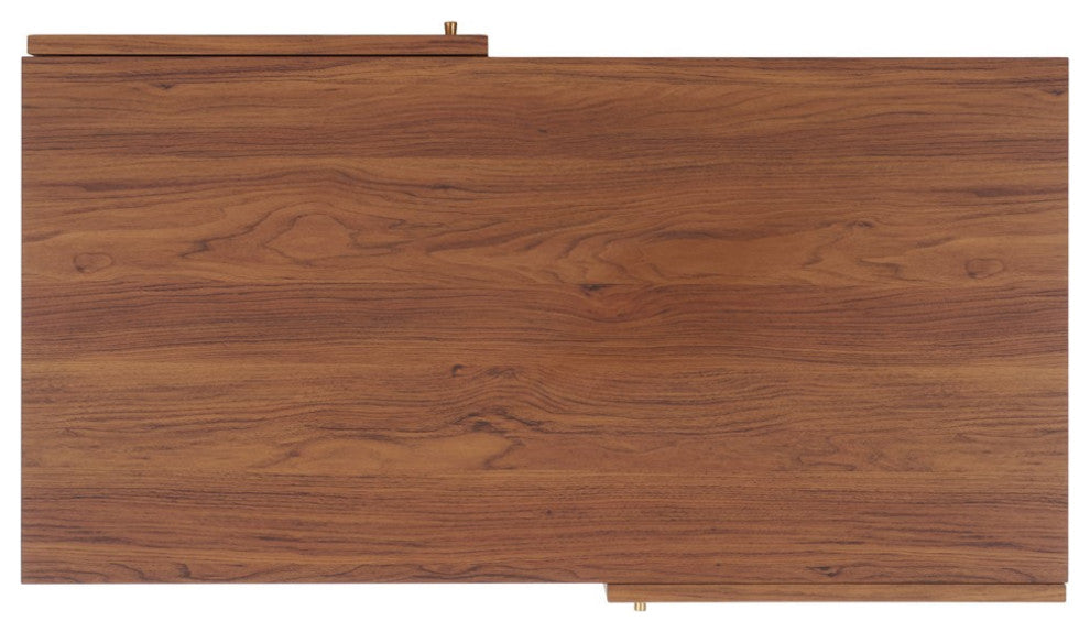 Safavieh Silvanna 2 Door Coffee Table, Walnut/Natural