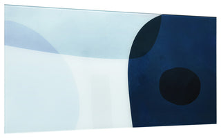 "Gold Monde II A" Frameless Reverse Printed Tempered Art Glass Wall Art